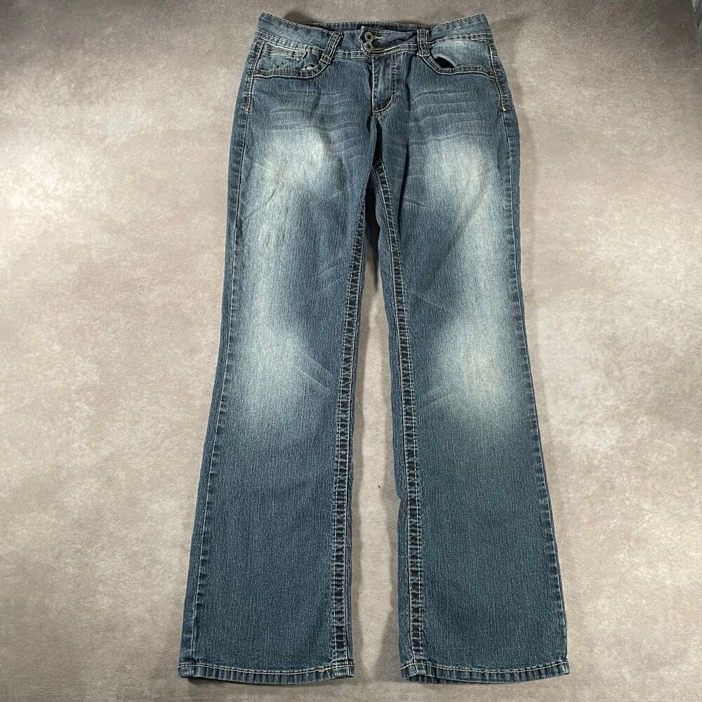 Angels Y2K Bootcut Jeans Womens 30x30 Low Rise Faded Blue Denim